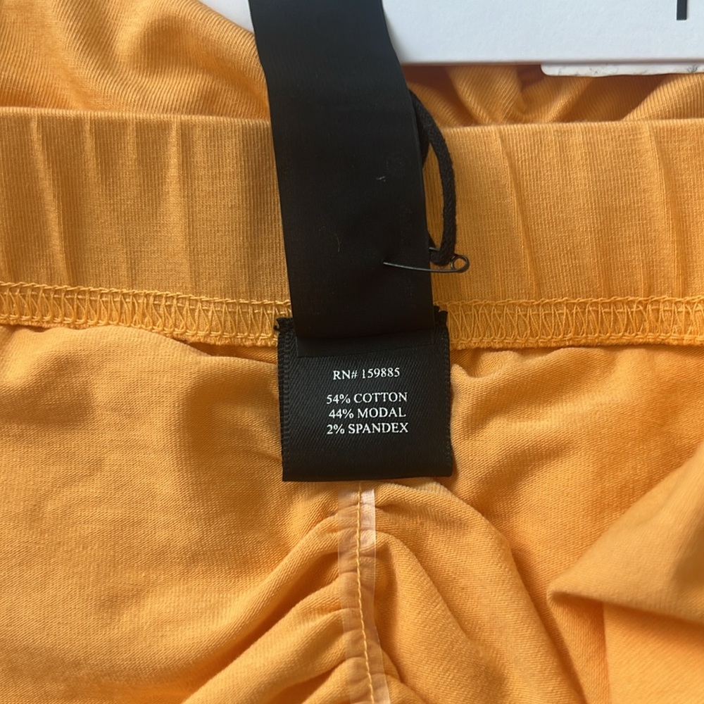 SOLD NWT Bobi Marigold Shirred Mini Skirt Size Medium - Picture 6 of 10